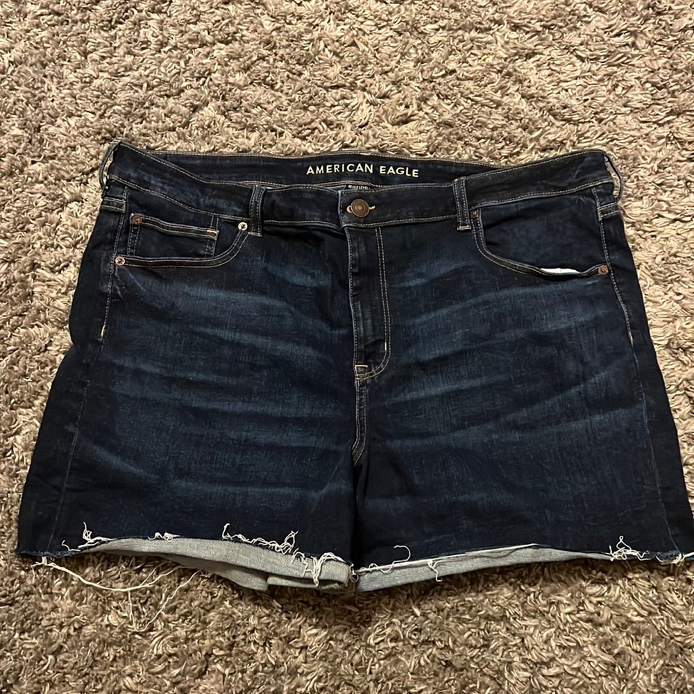 American Eagle size 22 Hi-Rise Shortie shorts, with Next Level Stretch